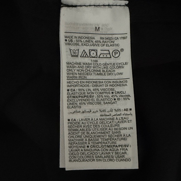 Old Navy black sleeveless v-neck tie-back smocked shift maxi dress size medium - Picture 8 of 8